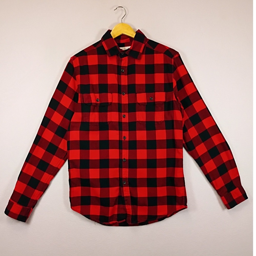 Lumberjack Goodfellow & Co Mens Small Red Black Buffalo Plaid Flannel Shirt